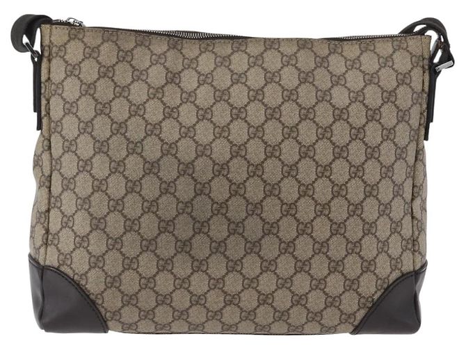 Borsa a Spalla GG Canvas PVC Beige Argento Gucci 110054 Auth 172689 - vista 3