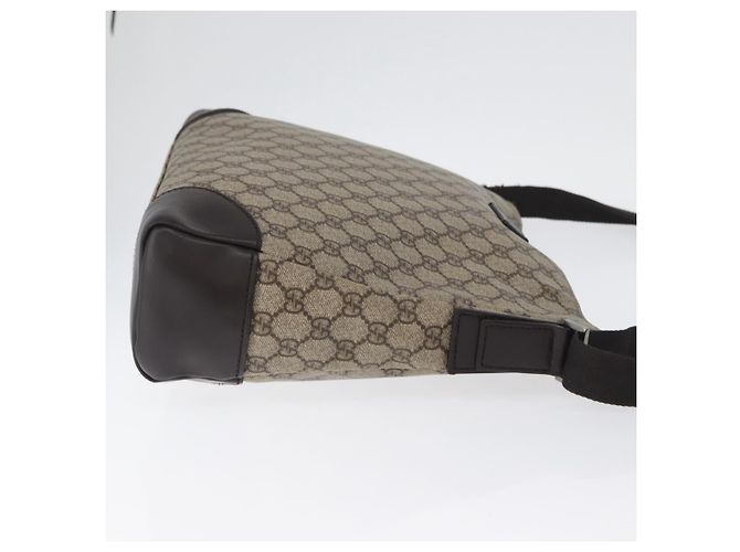 Borsa a Spalla GG Canvas PVC Beige Argento Gucci 110054 Auth 172689 - vista 4