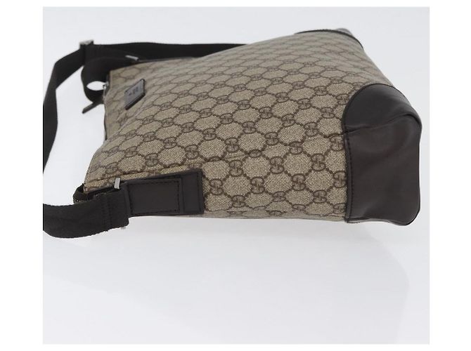 Borsa a Spalla GG Canvas PVC Beige Argento Gucci 110054 Auth 172689 - vista 5