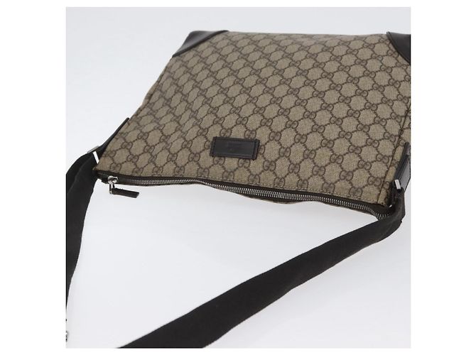 Borsa a Spalla GG Canvas PVC Beige Argento Gucci 110054 Auth 172689 - vista 6
