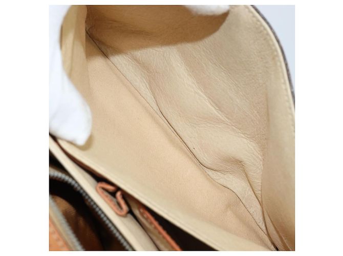 Céline Borsa a Spalla in Tela Macadam CELINE in Pelle PVC Marrone Oro Auth LNZ086 D'oro - vista 24