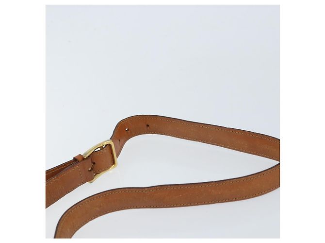 Céline Borsa a Spalla in Tela Macadam CELINE in Pelle PVC Marrone Oro Auth LNZ086 D'oro - vista 8