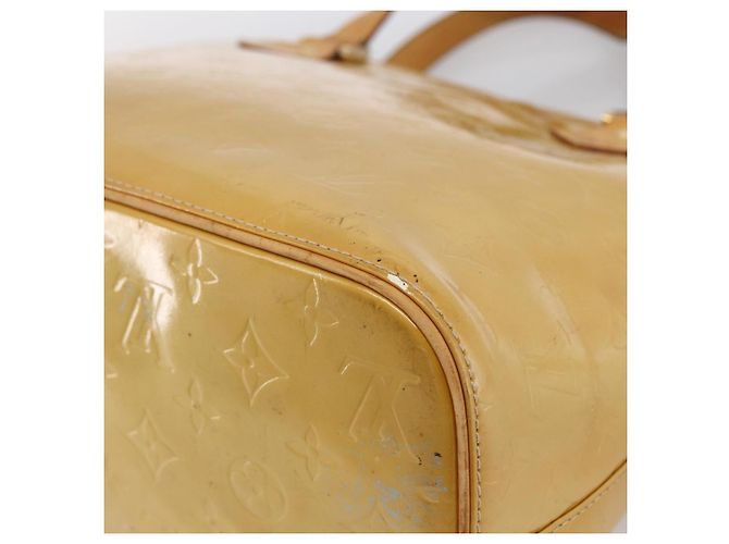 LOUIS VUITTON Borsa a Mano Houston Monogram Vernis Beige M91004 LV Auth LNZ488 - vista 15