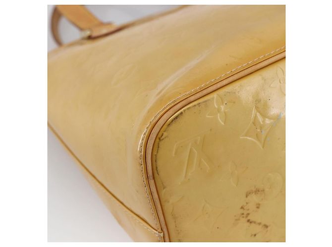 LOUIS VUITTON Borsa a Mano Houston Monogram Vernis Beige M91004 LV Auth LNZ488 - vista 16
