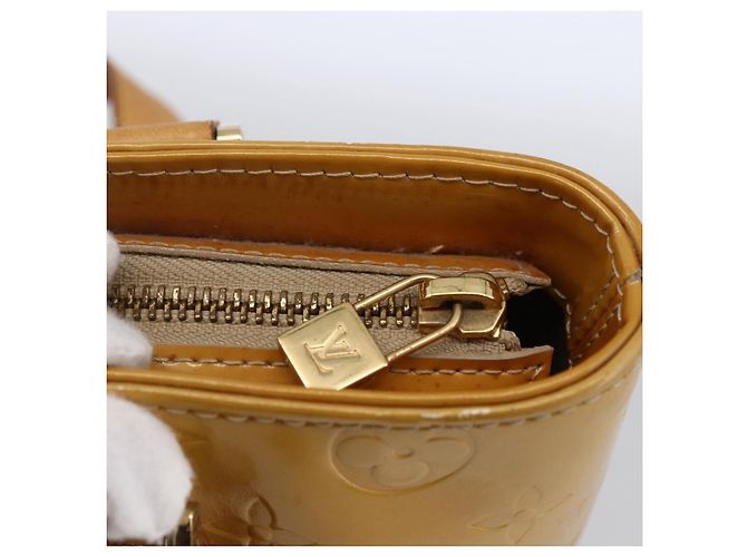 LOUIS VUITTON Borsa a Mano Houston Monogram Vernis Beige M91004 LV Auth LNZ488 - vista 17