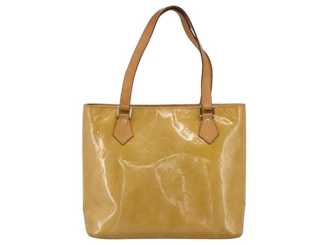 LOUIS VUITTON Borsa a Mano Houston Monogram Vernis Beige M91004 LV Auth LNZ488 - vista 2