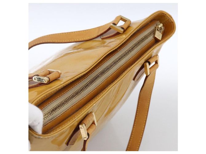 LOUIS VUITTON Borsa a Mano Houston Monogram Vernis Beige M91004 LV Auth LNZ488 - vista 6