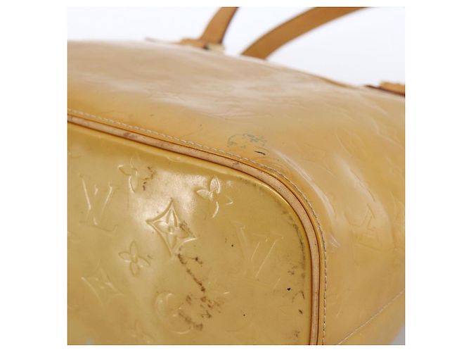 LOUIS VUITTON Borsa a Mano Houston Monogram Vernis Beige M91004 LV Auth LNZ488 - vista 9