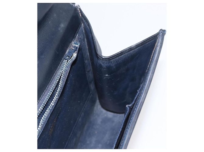 Gucci Borsa a Spalla GG Supreme in PVC Navy Gold Auth ep13495 D'oro Blu navy - vista 18