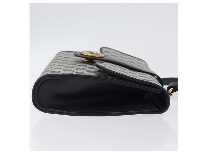Gucci Borsa a Spalla GG Supreme in PVC Navy Gold Auth ep13495 D'oro Blu navy - vista 4