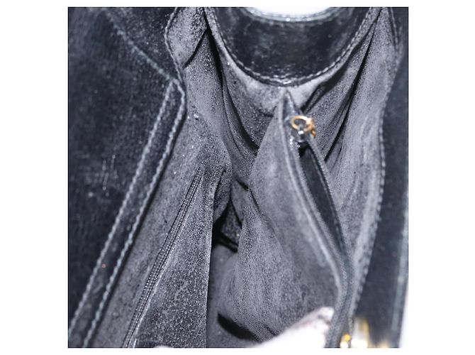 Borsa Tote in Pelle Gucci Bamboo Nera Oro 002 0260 Auth ep13352 Nero D'oro - vista 17
