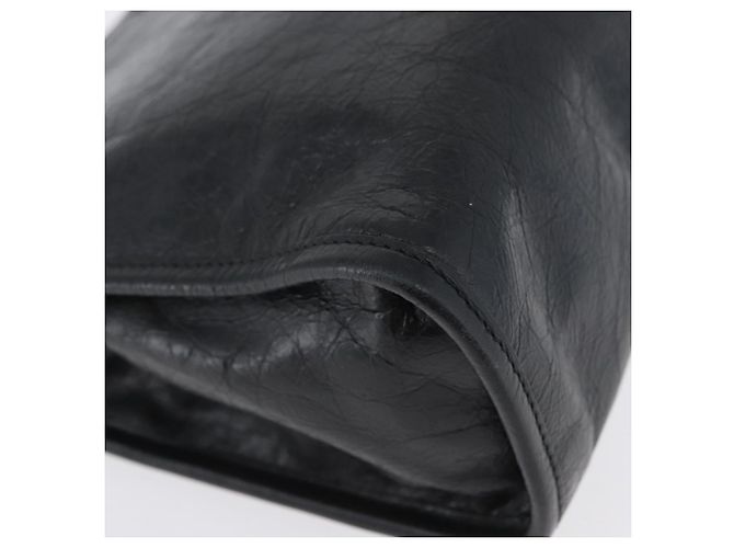 GUCCI Clutch in Pelle Nera Argento 575991 Auth ka2665 Nero - vista 10