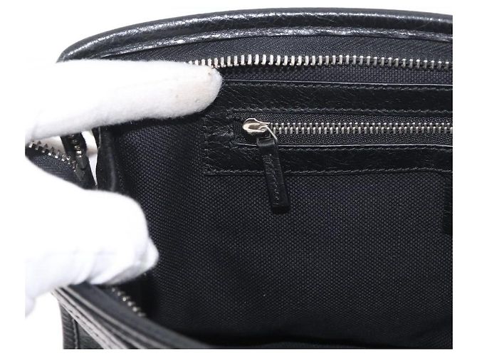 GUCCI Clutch in Pelle Nera Argento 575991 Auth ka2665 Nero - vista 18