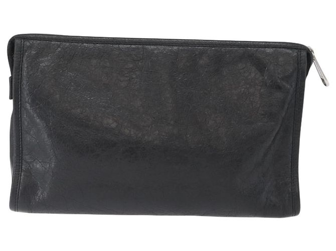 GUCCI Clutch in Pelle Nera Argento 575991 Auth ka2665 Nero - vista 3