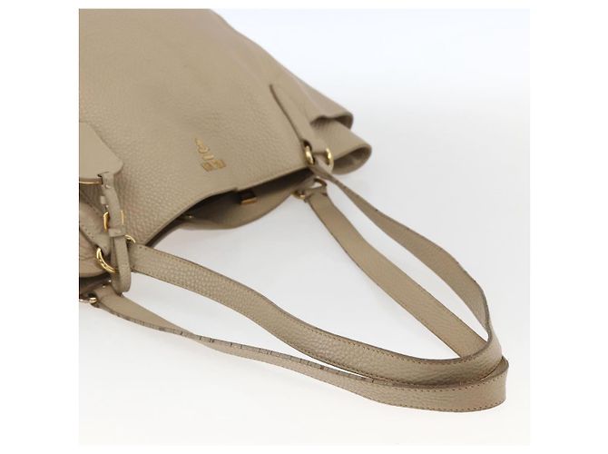 Prada Borsa Tote in Pelle Beige Oro Auth gh1849 D'oro - vista 7