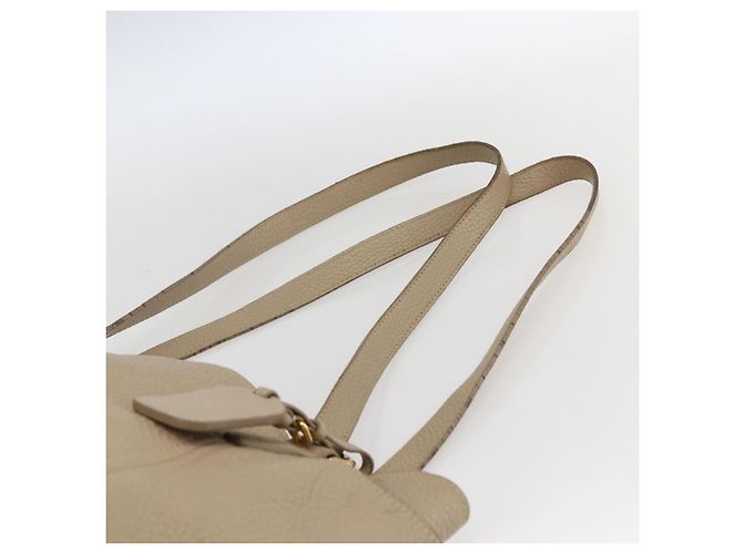 Prada Borsa Tote in Pelle Beige Oro Auth gh1849 D'oro - vista 8