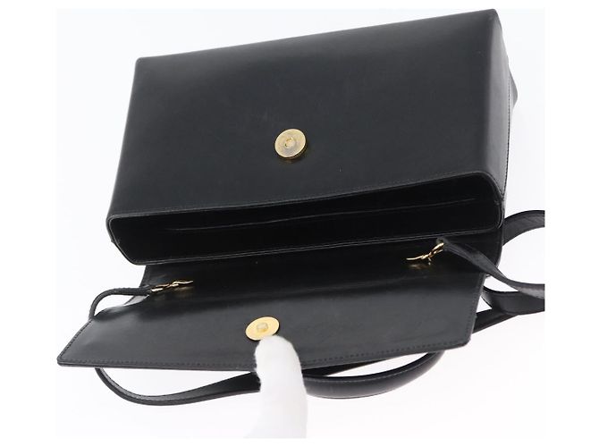 Borsa a mano Salvatore Ferragamo in pelle 2 in 1 nera e oro Auth LNZ457 Nero D'oro - vista 19
