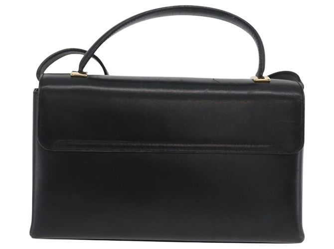 Borsa a mano Salvatore Ferragamo in pelle 2 in 1 nera e oro Auth LNZ457 Nero D'oro - vista 2