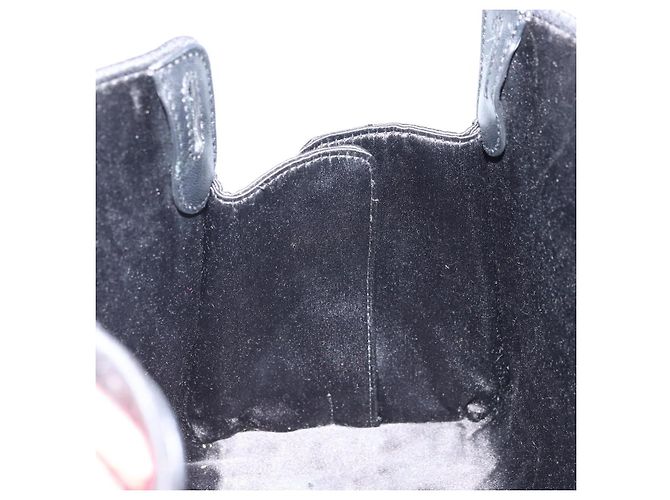 Sac à bandoulière FENDI Peek A Boo Defender en toile Zucca noir argent Auth ARZ227V Argenté - vue 18