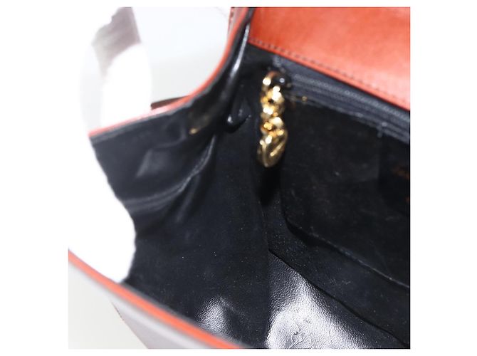 Borsa a Spalla Gancini in Pelle Marrone Oro Salvatore Ferragamo Auth LNZ377 D'oro - vista 18