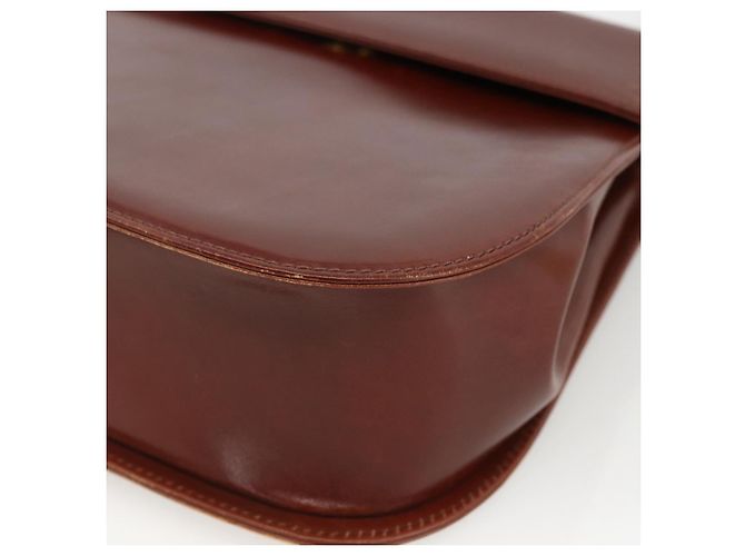 Borsa a Spalla Gancini in Pelle Marrone Oro Salvatore Ferragamo Auth LNZ377 D'oro - vista 9