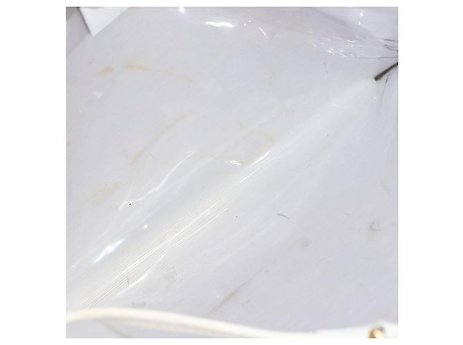 LOUIS VUITTON Borsa Plage Via Epi in Vinile Pelle Trasparente Bianca M92153 LV Auth ka2814 Bianco - vista 11