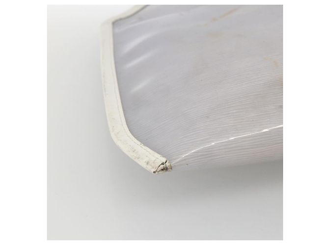 LOUIS VUITTON Borsa Plage Via Epi in Vinile Pelle Trasparente Bianca M92153 LV Auth ka2814 Bianco - vista 16