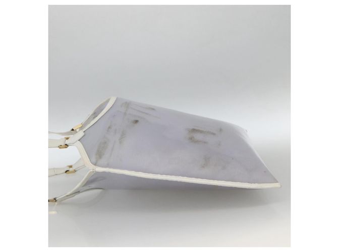 LOUIS VUITTON Borsa Plage Via Epi in Vinile Pelle Trasparente Bianca M92153 LV Auth ka2814 Bianco - vista 3