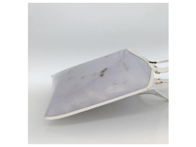 LOUIS VUITTON Borsa Plage Via Epi in Vinile Pelle Trasparente Bianca M92153 LV Auth ka2814 Bianco - vista 4