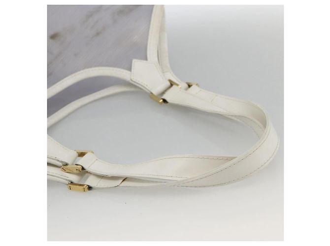 LOUIS VUITTON Borsa Plage Via Epi in Vinile Pelle Trasparente Bianca M92153 LV Auth ka2814 Bianco - vista 7
