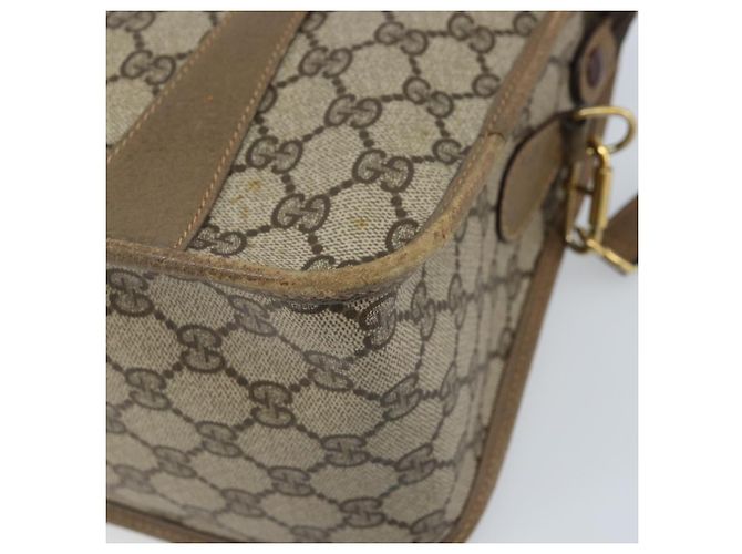 Gucci Borsa GG Supreme Web Sherry Line PVC 2 vie Beige Oro 41 02 039 Auth 173119 D'oro - vista 12