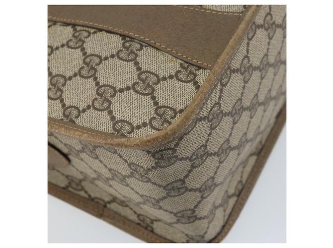 Gucci Borsa GG Supreme Web Sherry Line PVC 2 vie Beige Oro 41 02 039 Auth 173119 D'oro - vista 15