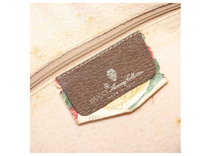 Gucci Borsa GG Supreme Web Sherry Line PVC 2 vie Beige Oro 41 02 039 Auth 173119 D'oro - vista 18