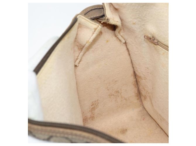 Gucci Borsa GG Supreme Web Sherry Line PVC 2 vie Beige Oro 41 02 039 Auth 173119 D'oro - vista 21