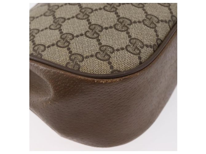 Borsa Gucci Web Sherry Line GG Supreme in PVC Beige Oro 66 02 024 Auth ki6488 D'oro - vista 13