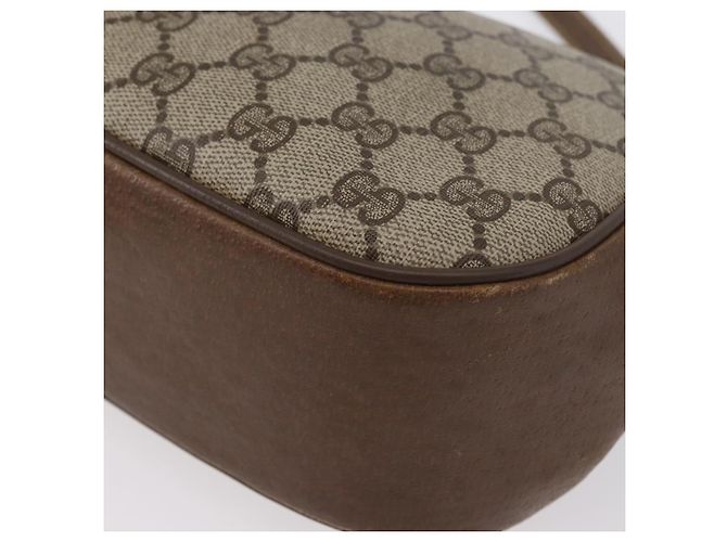 Borsa Gucci Web Sherry Line GG Supreme in PVC Beige Oro 66 02 024 Auth ki6488 D'oro - vista 14