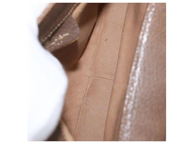 Borsa Gucci Web Sherry Line GG Supreme in PVC Beige Oro 66 02 024 Auth ki6488 D'oro - vista 17