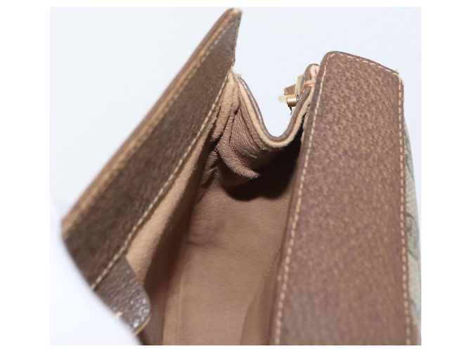 Borsa Gucci Web Sherry Line GG Supreme in PVC Beige Oro 66 02 024 Auth ki6488 D'oro - vista 18