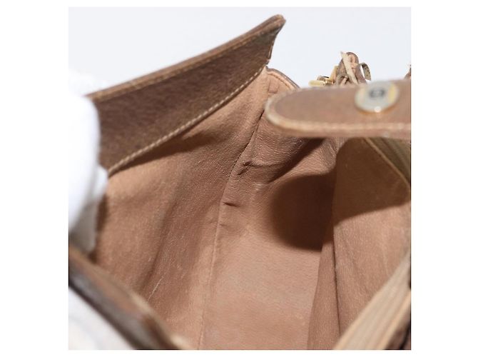 Borsa Gucci Web Sherry Line GG Supreme in PVC Beige Oro 66 02 024 Auth ki6488 D'oro - vista 21