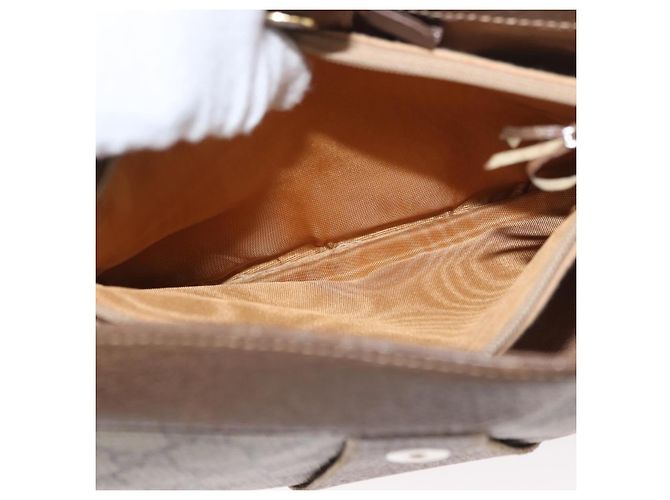 Borsa Gucci Web Sherry Line GG Supreme in PVC Beige Oro 66 02 024 Auth ki6488 D'oro - vista 24