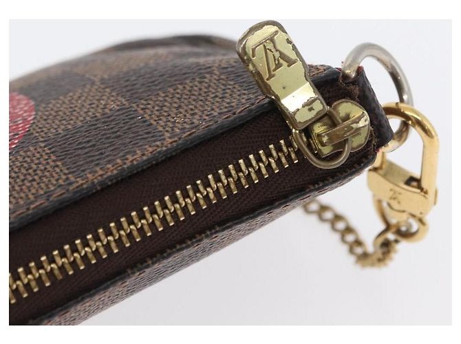LOUIS VUITTON Damier Ebene T&B Mini Pochette Pouch N58011 Auth 172452A - view 10