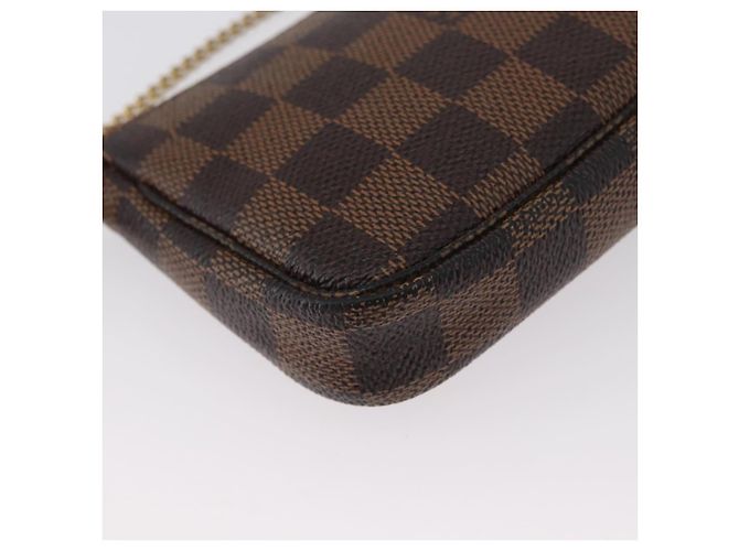 LOUIS VUITTON Damier Ebene T&B Mini Pochette Pouch N58011 Auth 172452A - view 15