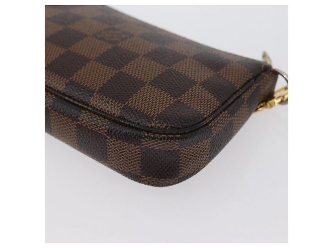 LOUIS VUITTON Damier Ebene T&B Mini Pochette Pouch N58011 Auth 172452A - view 16