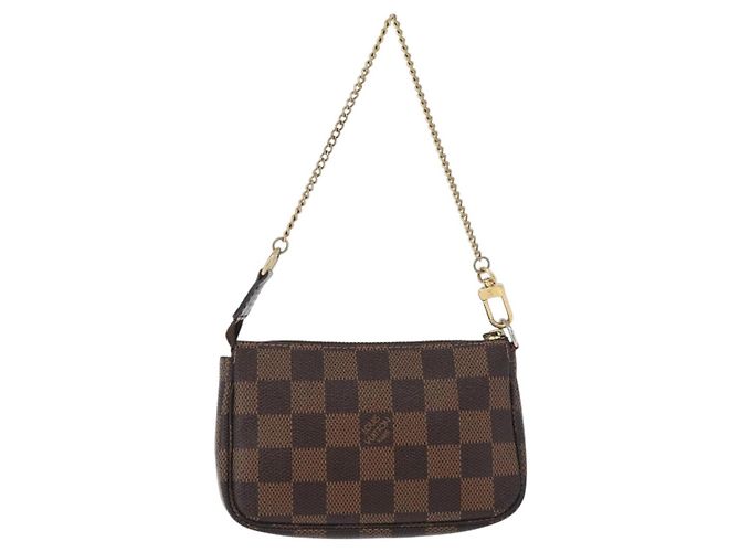 LOUIS VUITTON Damier Ebene T&B Mini Pochette Pouch N58011 Auth 172452A - view 2