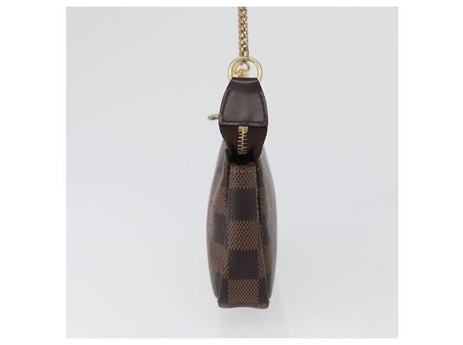 LOUIS VUITTON Damier Ebene T&B Mini Pochette Pouch N58011 Auth 172452A - view 3