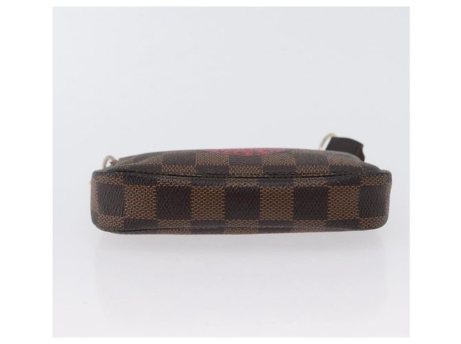 LOUIS VUITTON Damier Ebene T&B Mini Pochette Pouch N58011 Auth 172452A - view 5