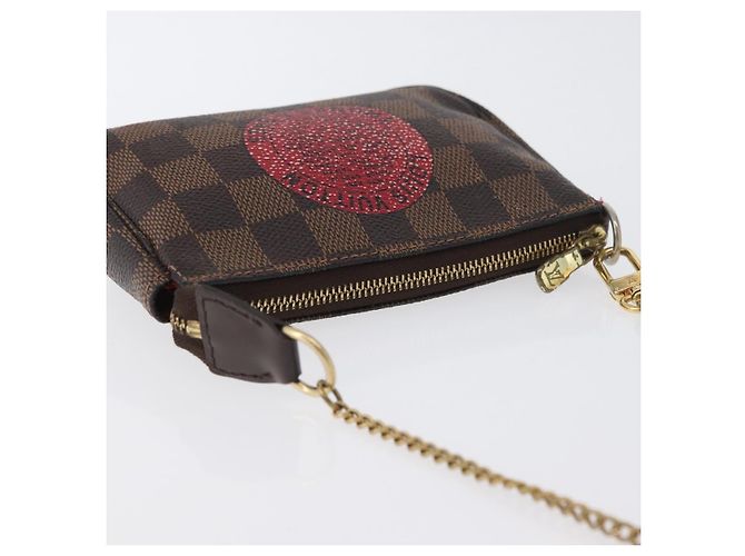 LOUIS VUITTON Damier Ebene T&B Mini Pochette Pouch N58011 Auth 172452A - view 6