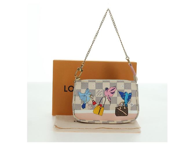 LOUIS VUITTON Mini Pochette Accessoires Damier Azur 2018 LV Auth 166952SAM - vista 12