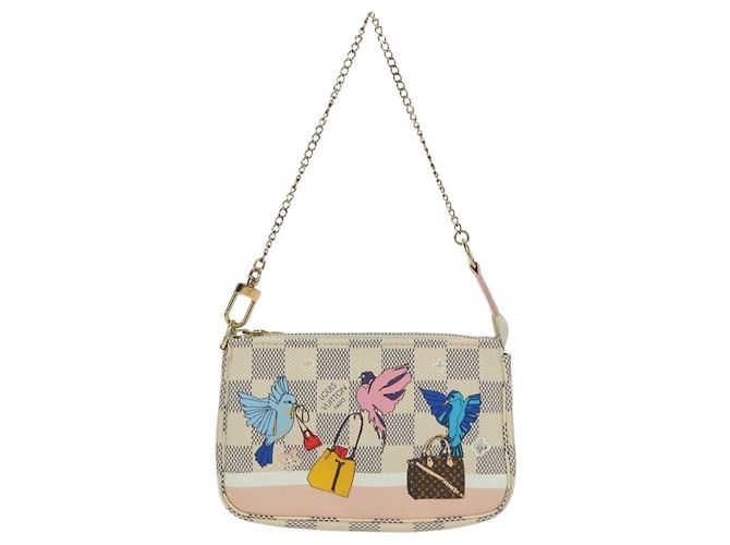 LOUIS VUITTON Mini Pochette Accessoires Damier Azur 2018 LV Auth 166952SAM - vista 13