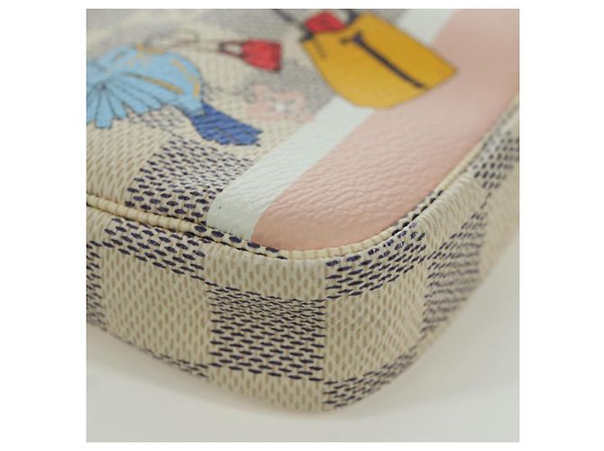 LOUIS VUITTON Mini Pochette Accessoires Damier Azur 2018 LV Auth 166952SAM - vista 14